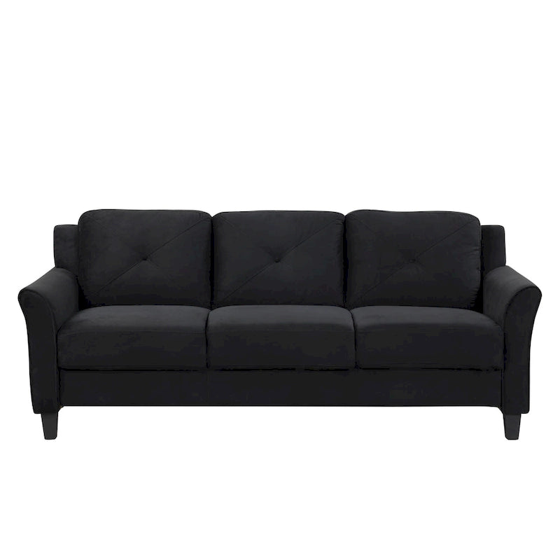 Canapé 3 places 74,9 en polyester avec cadre en bois, coussin en éponge haute élasticité