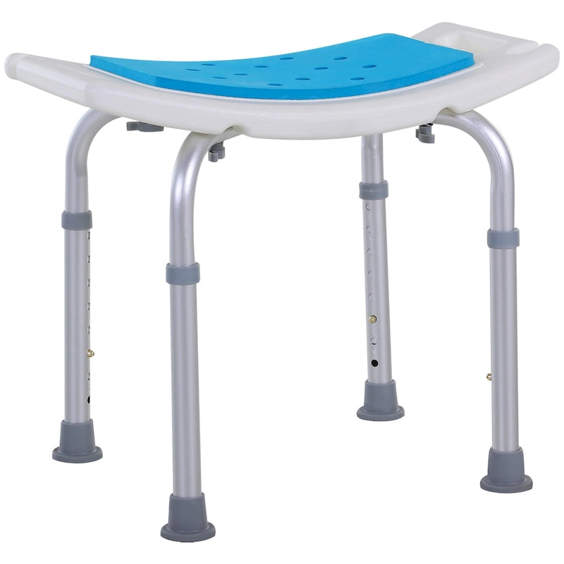 Chaise de douche incurvée réglable à 6 niveaux, tabouret de bain antidérapant pour personnes âgées, blessées et femmes enceintes