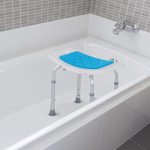 Chaise de douche incurvée réglable à 6 niveaux, tabouret de bain antidérapant pour personnes âgées, blessées et femmes enceintes
