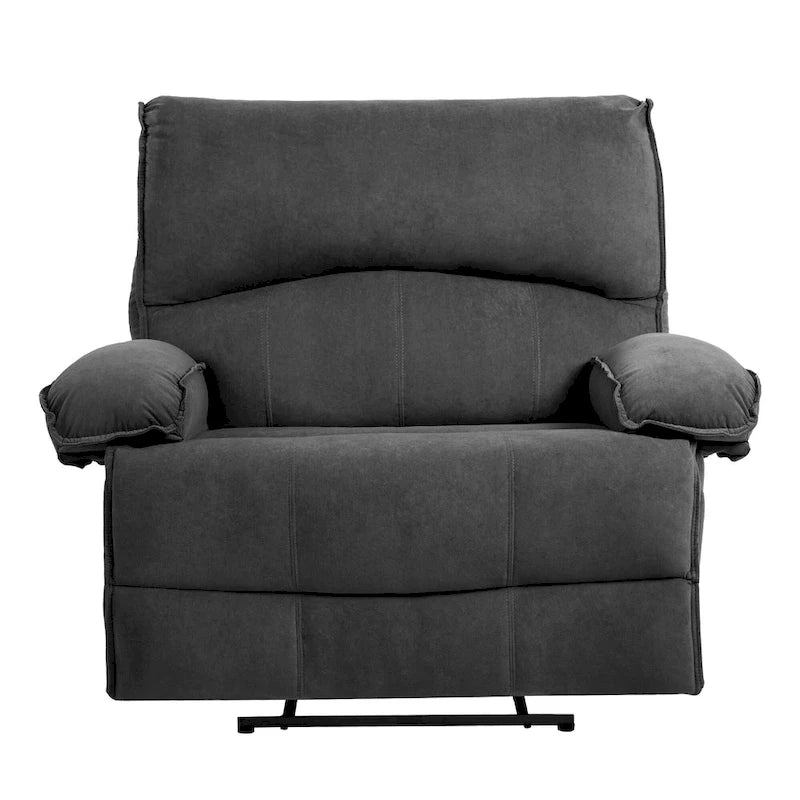 Fauteuil inclinable en velours surdimensionné avec massage, chauffage, oreiller lombaire