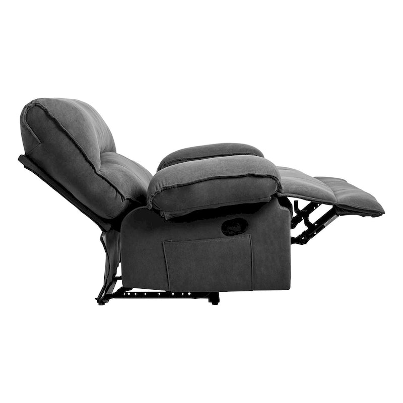 Fauteuil inclinable en velours surdimensionné avec massage, chauffage, oreiller lombaire
