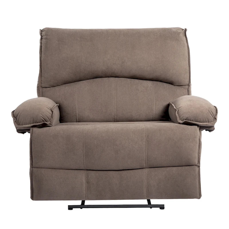 Fauteuil inclinable en velours surdimensionné avec massage, chauffage, oreiller lombaire