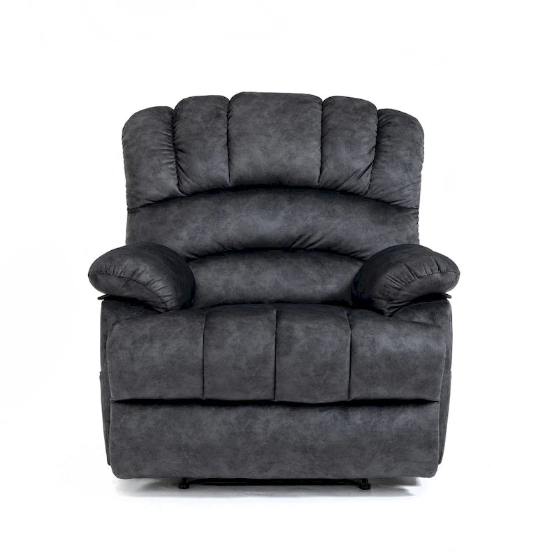 Grand fauteuil inclinable manuel en tissu pour salon
