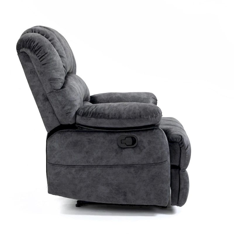 Grand fauteuil inclinable manuel en tissu pour salon