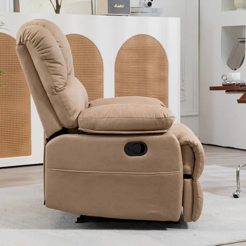 Grand fauteuil inclinable manuel en tissu pour salon