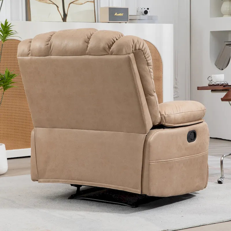 Grand fauteuil inclinable manuel en tissu pour salon