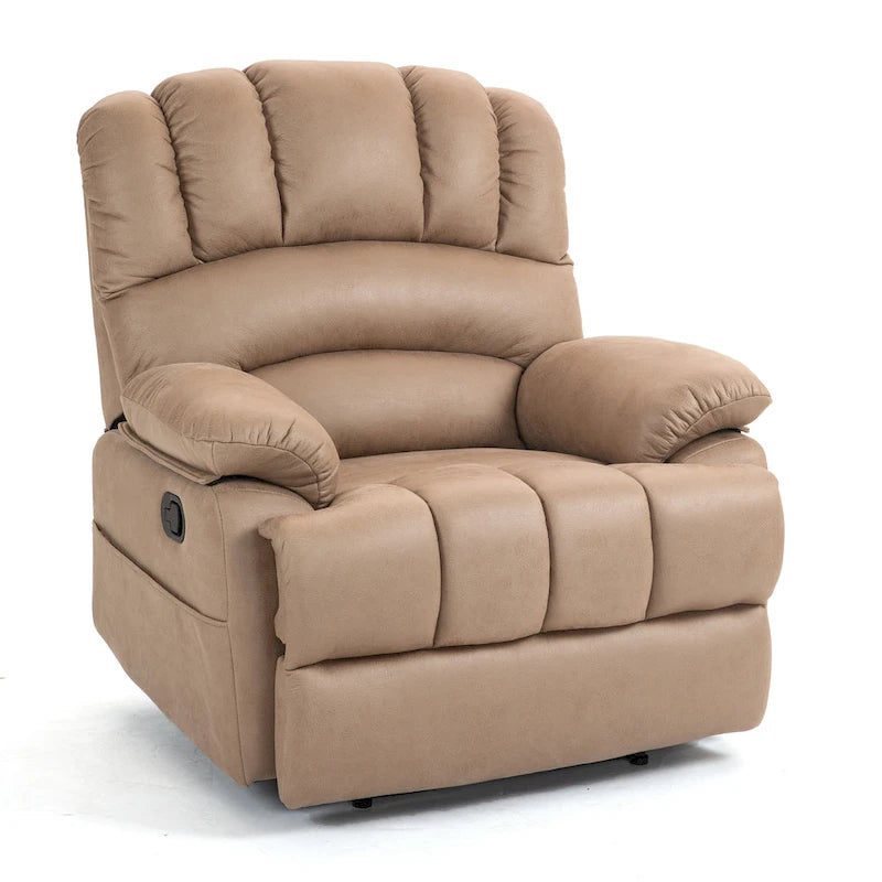 Grand fauteuil inclinable manuel en tissu pour salon