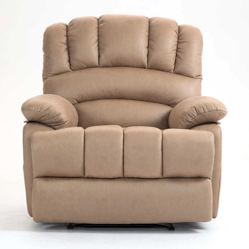 Grand fauteuil inclinable manuel en tissu pour salon