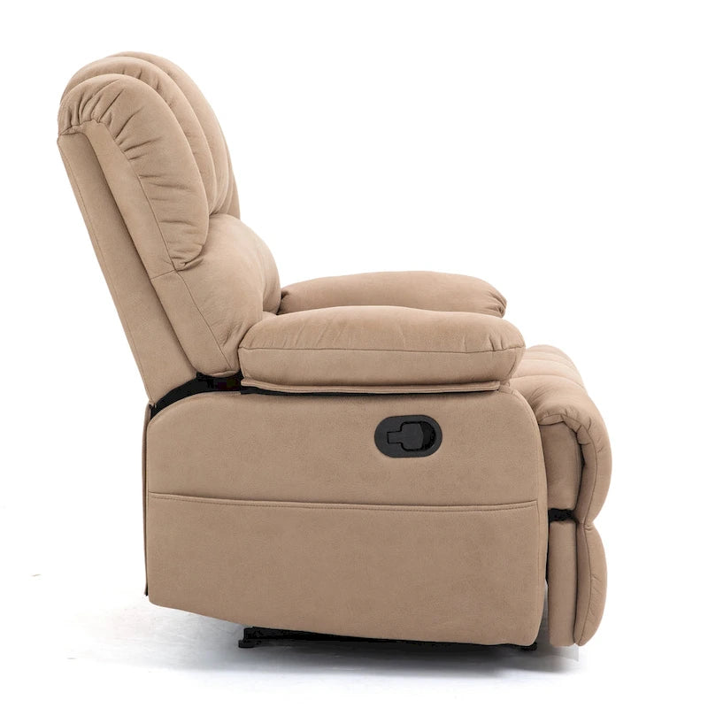 Grand fauteuil inclinable manuel en tissu pour salon