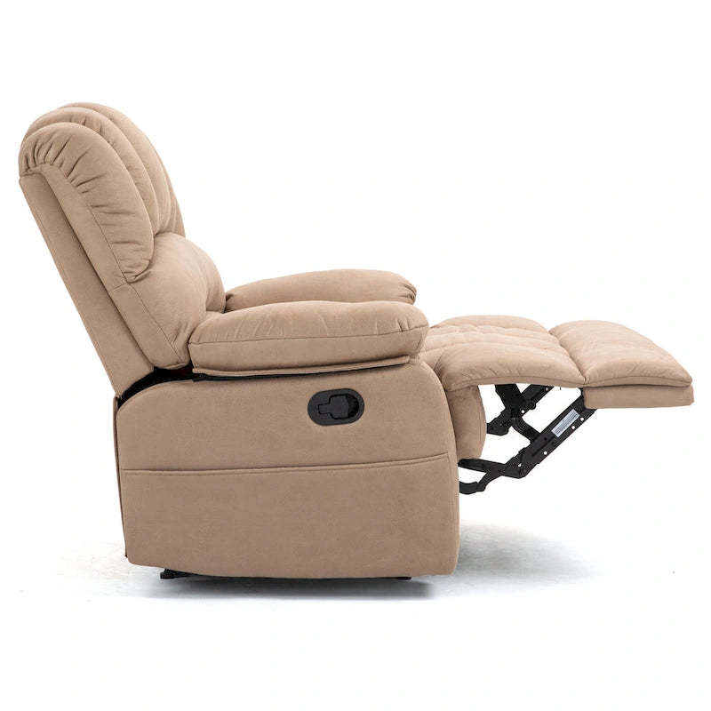 Grand fauteuil inclinable manuel en tissu pour salon