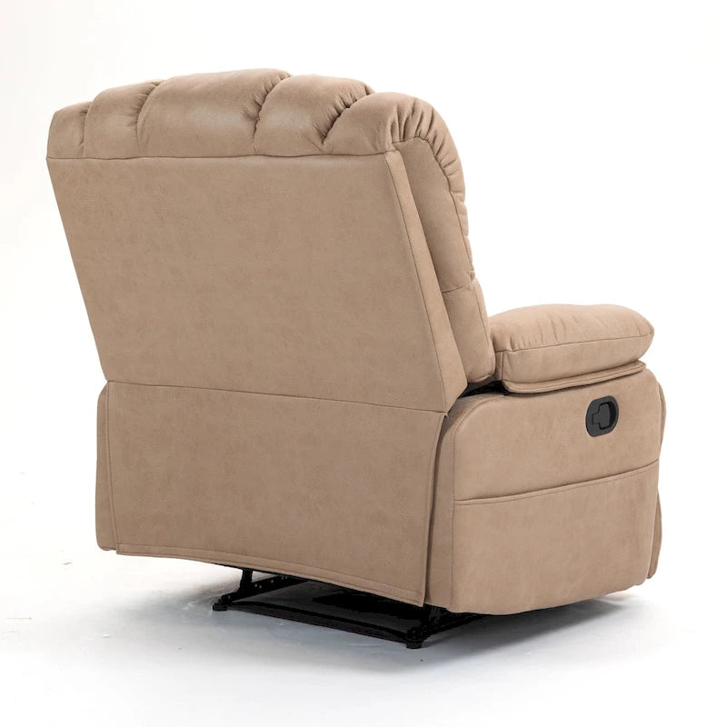 Grand fauteuil inclinable manuel en tissu pour salon