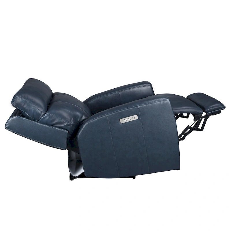 Ensemble de canapé inclinable électrique 3 pièces en cuir véritable avec appuie-tête électrique et port USB et USB-C, zéro gravité