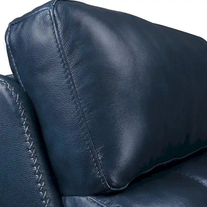 Ensemble de canapé inclinable électrique 3 pièces en cuir véritable avec appuie-tête électrique et port USB et USB-C, zéro gravité