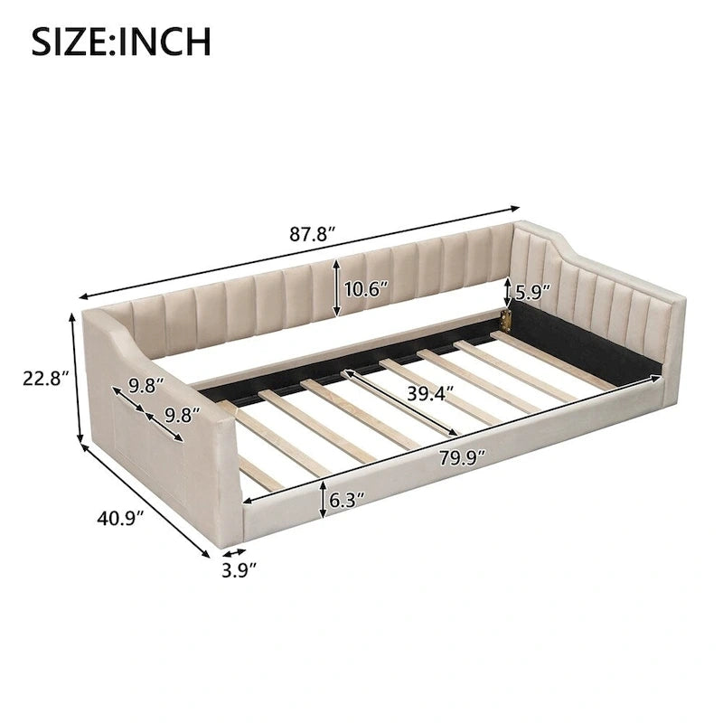 Lit de repos rembourré format Twin XL