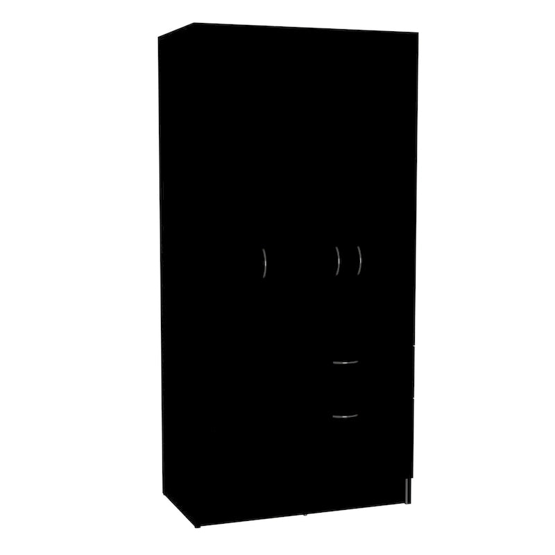 32.2 Armoire double moderne avec cinq étagères et un tiroir pour chambre à coucher