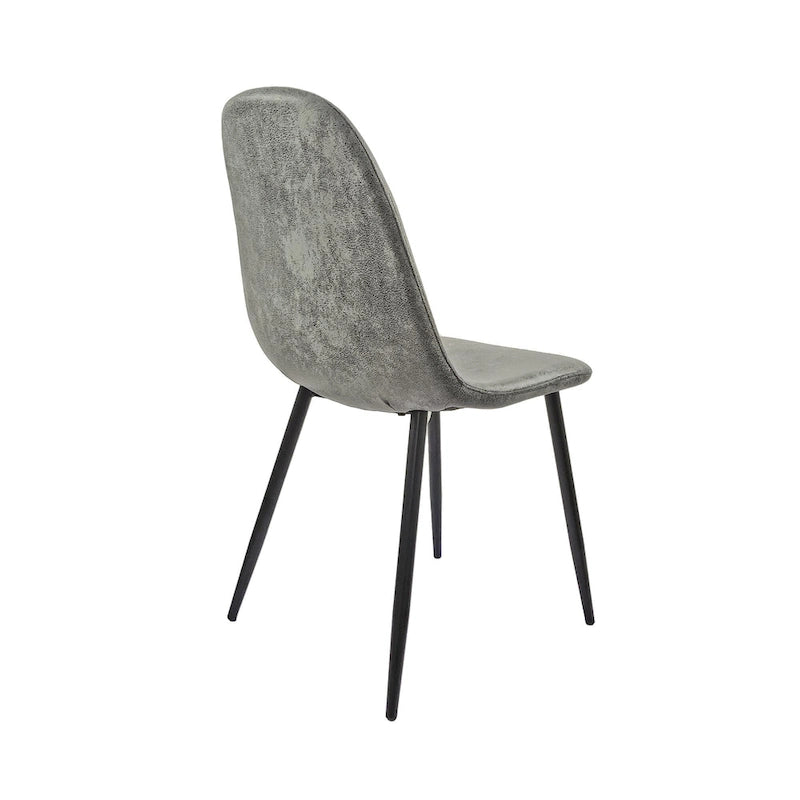 Lot de 4 chaises de salle à manger modernes avec revêtement en tissu lin et pieds en métal robustes - N/A