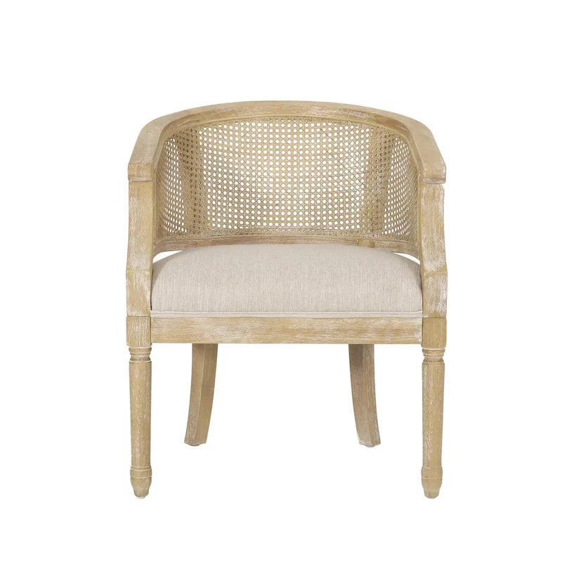 Chaises d'appoint en bois et en rotin Steinaker (lot de 2)