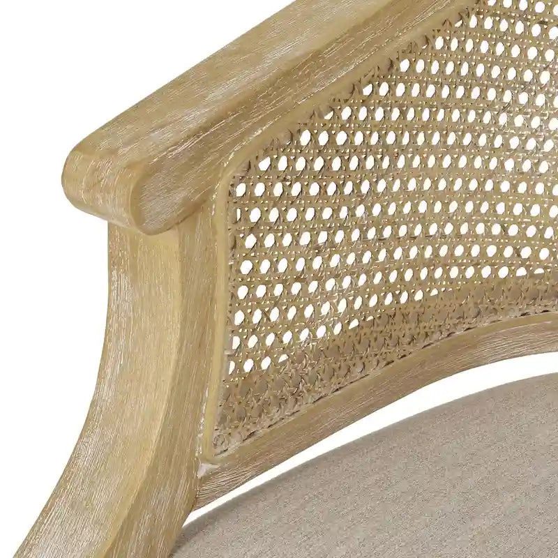Chaises d'appoint en bois et en rotin Steinaker (lot de 2)