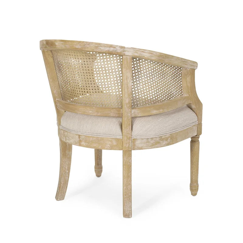Chaises d'appoint en bois et en rotin Steinaker (lot de 2)