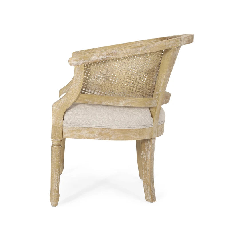 Chaises d'appoint en bois et en rotin Steinaker (lot de 2)