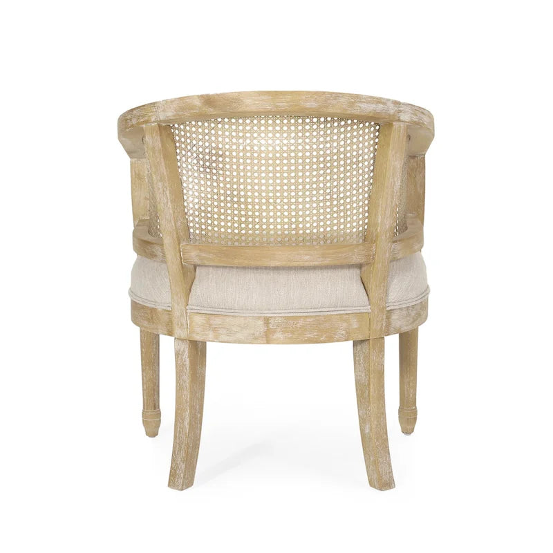 Chaises d'appoint en bois et en rotin Steinaker (lot de 2)