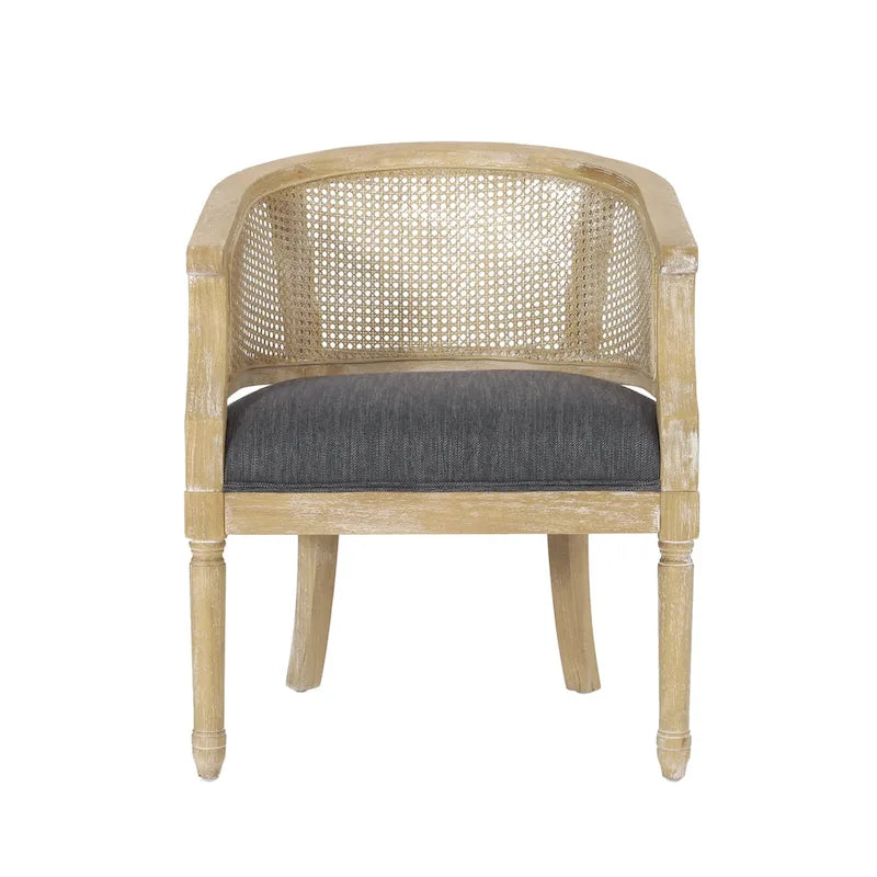Chaises d'appoint en bois et en rotin Steinaker (lot de 2)