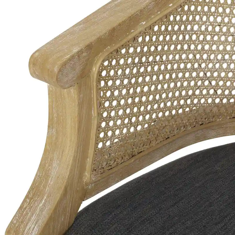 Chaises d'appoint en bois et en rotin Steinaker (lot de 2)