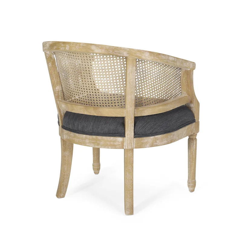 Chaises d'appoint en bois et en rotin Steinaker (lot de 2)