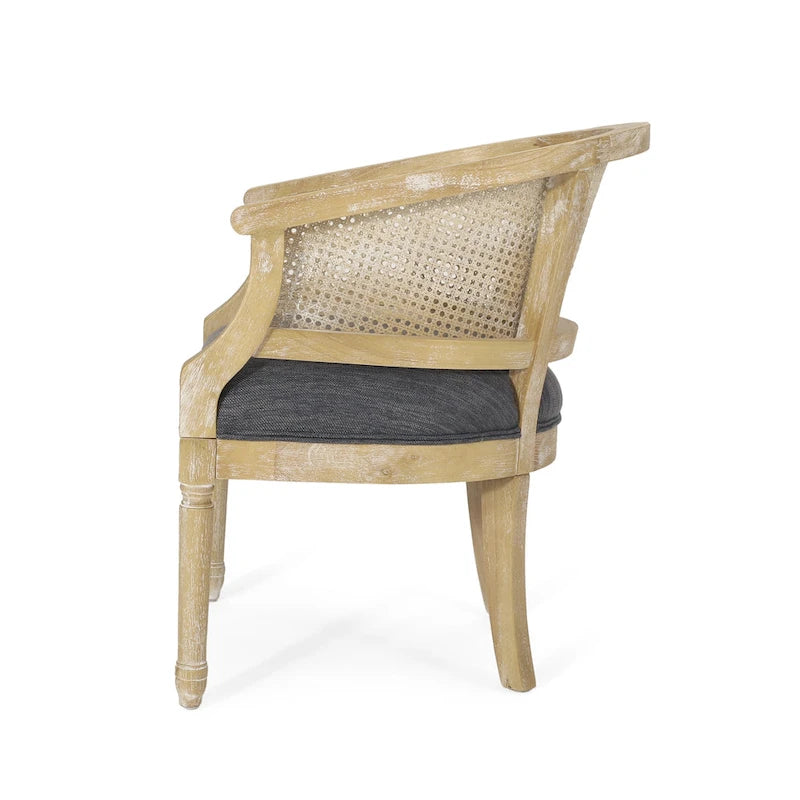 Chaises d'appoint en bois et en rotin Steinaker (lot de 2)