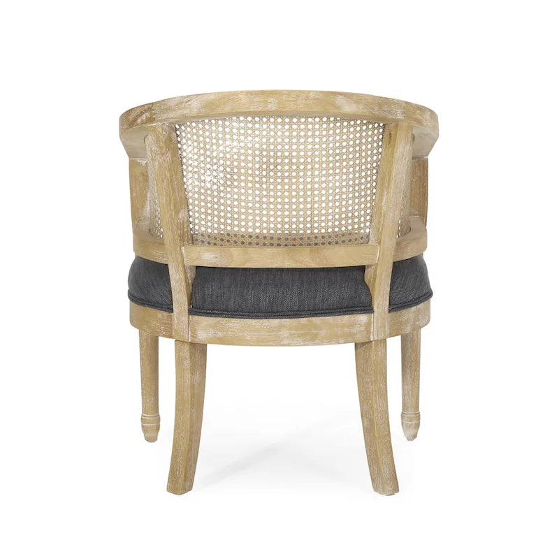 Chaises d'appoint en bois et en rotin Steinaker (lot de 2)