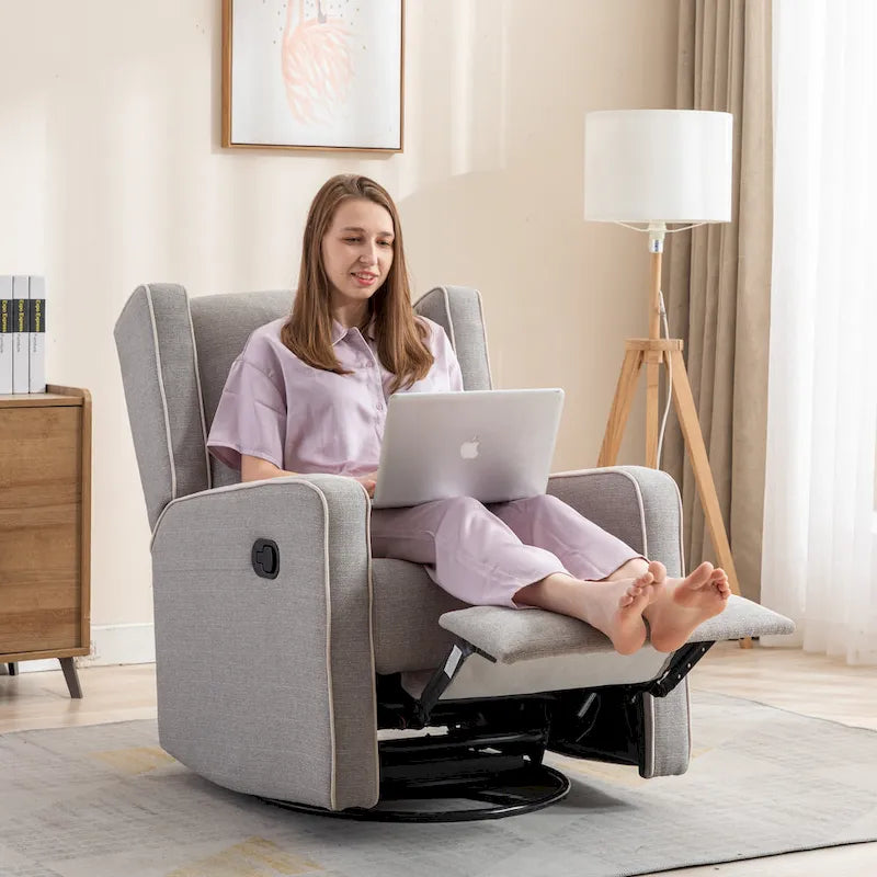 Fauteuil inclinable pivotant et à bascule de course, une place