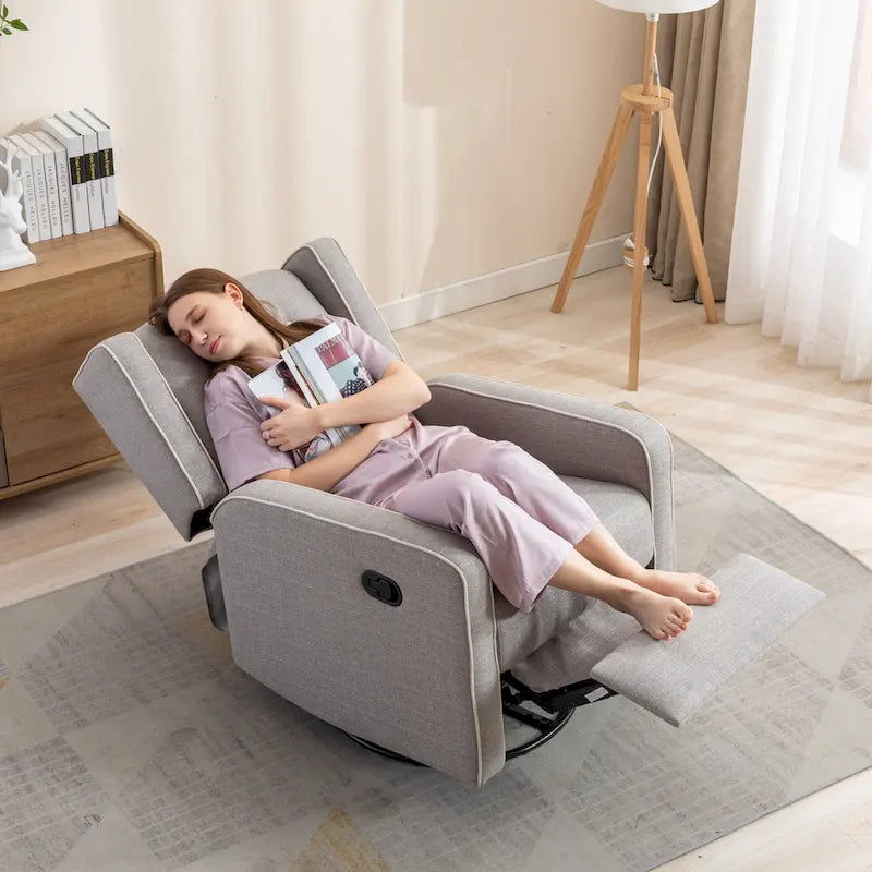 Fauteuil inclinable pivotant et à bascule de course, une place