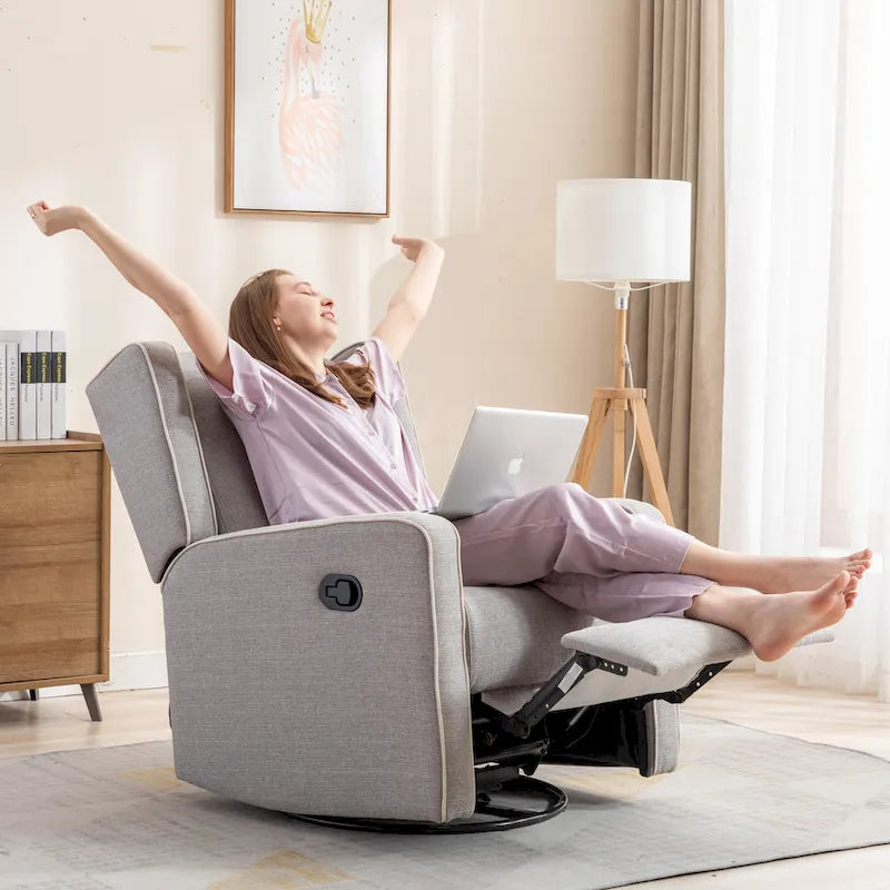 Fauteuil inclinable pivotant et à bascule de course, une place