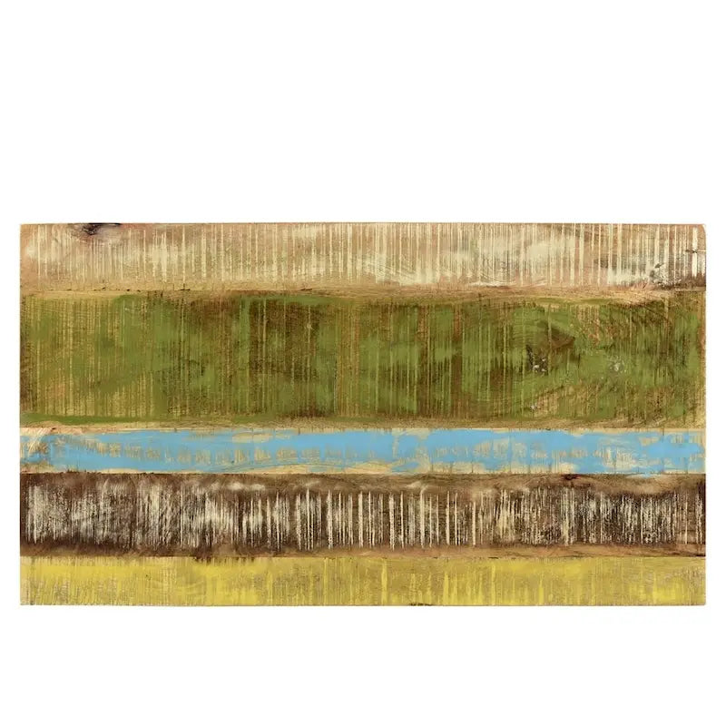 Table basse Suman fabriquée à la main en bois de manguier massif (Inde) - 46 x 25,5 x 18