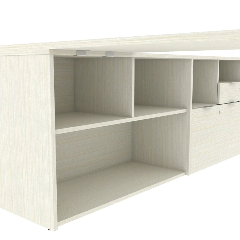 Bureau en U avec deux tiroirs
