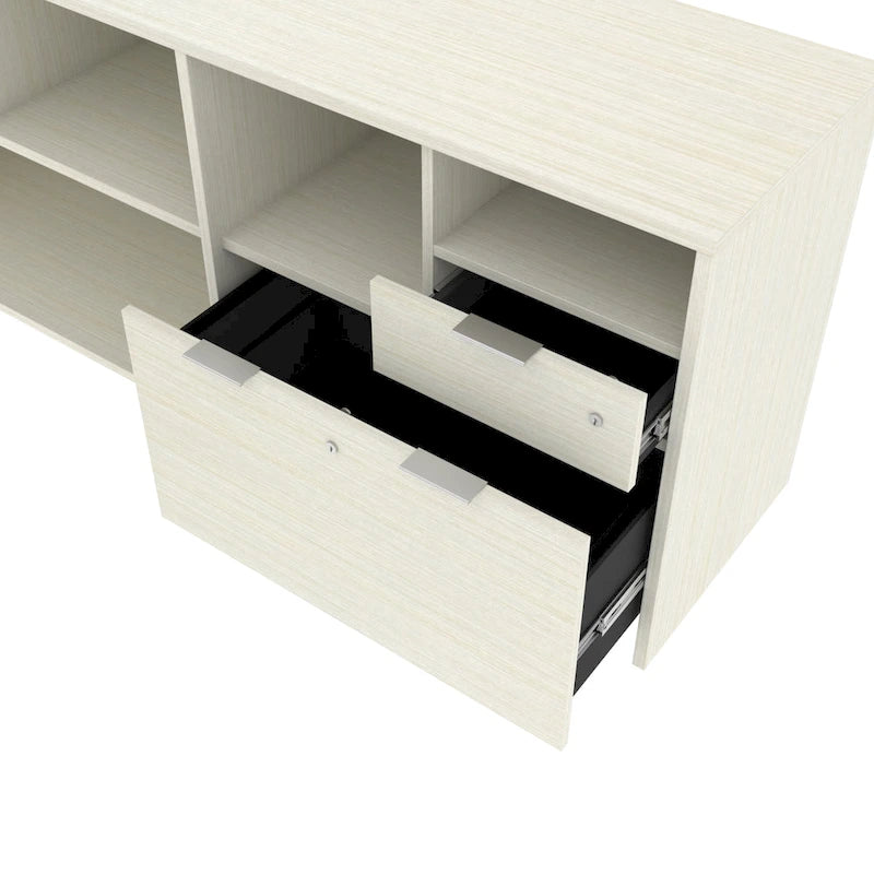 Bureau en U avec deux tiroirs