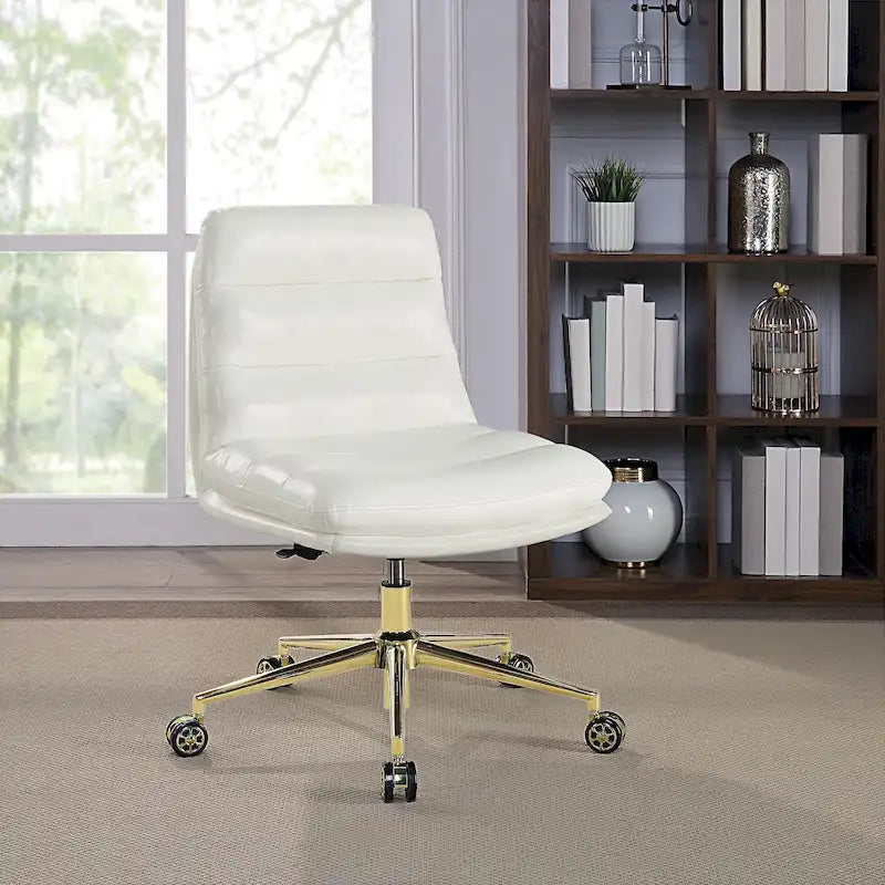 Chaise de bureau pivotante en similicuir