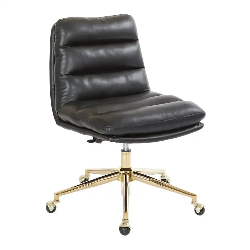 Chaise de bureau pivotante en similicuir