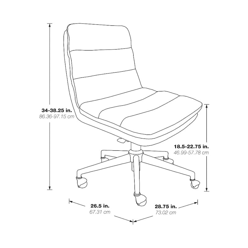 Chaise de bureau pivotante en similicuir
