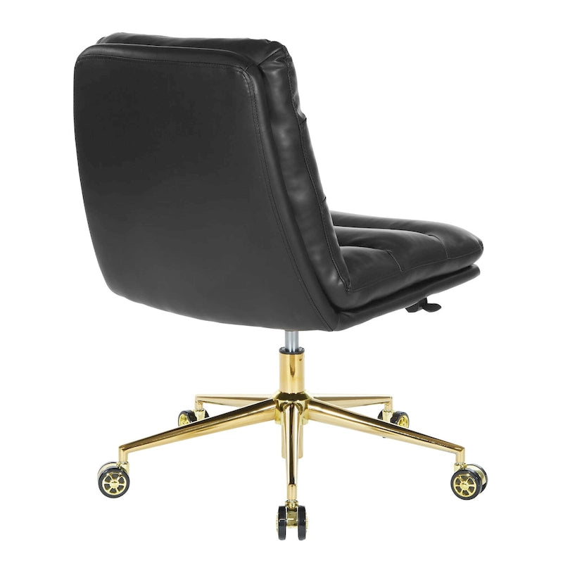 Chaise de bureau pivotante en similicuir