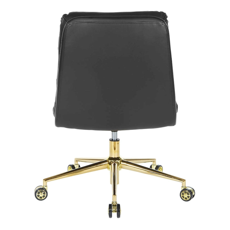 Chaise de bureau pivotante en similicuir