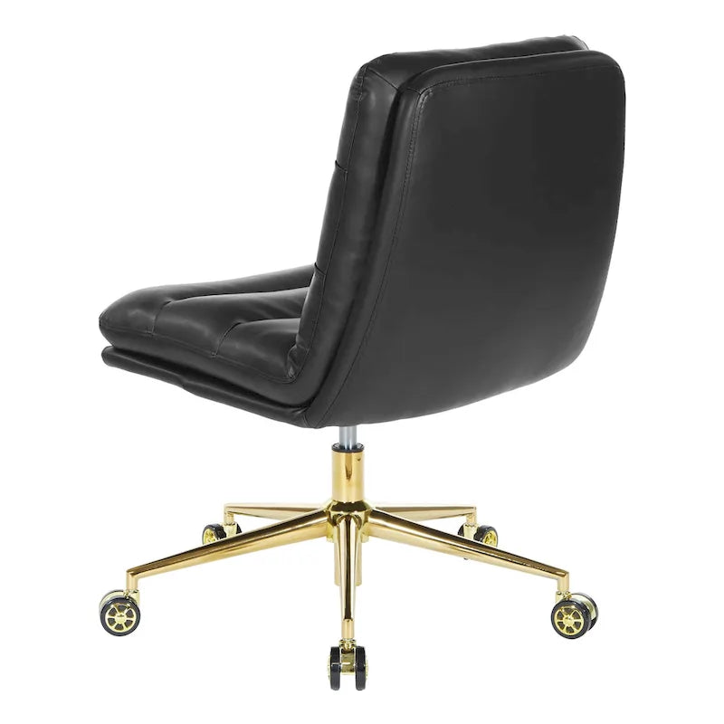 Chaise de bureau pivotante en similicuir