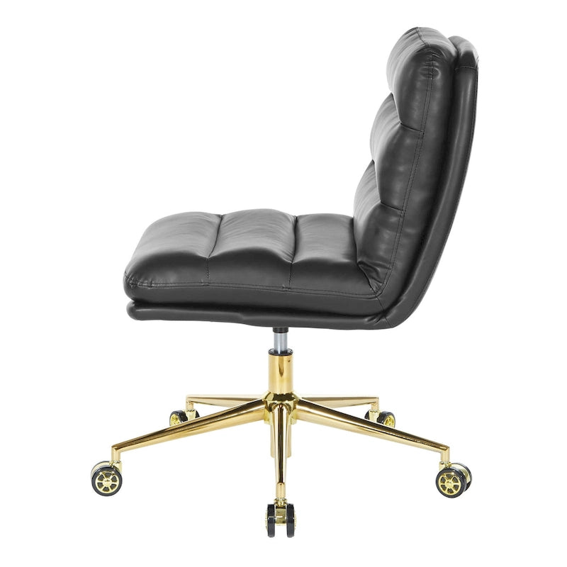 Chaise de bureau pivotante en similicuir