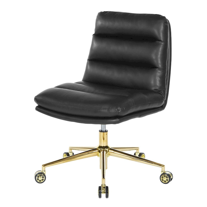 Chaise de bureau pivotante en similicuir