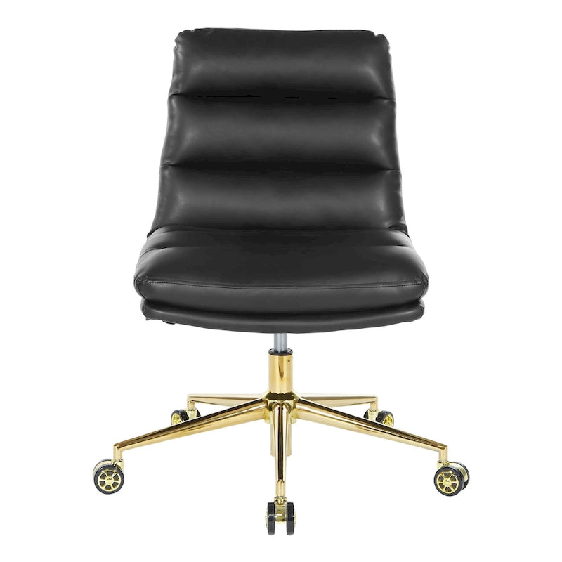 Chaise de bureau pivotante en similicuir