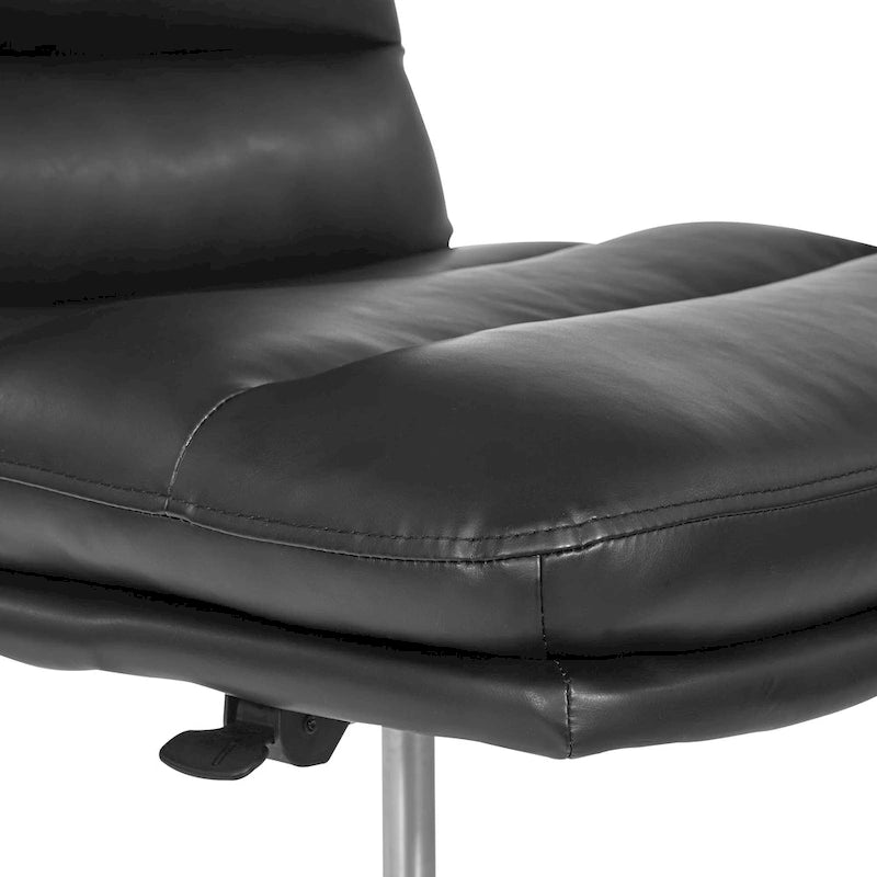 Chaise de bureau pivotante en similicuir
