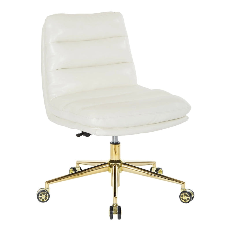 Chaise de bureau pivotante en similicuir