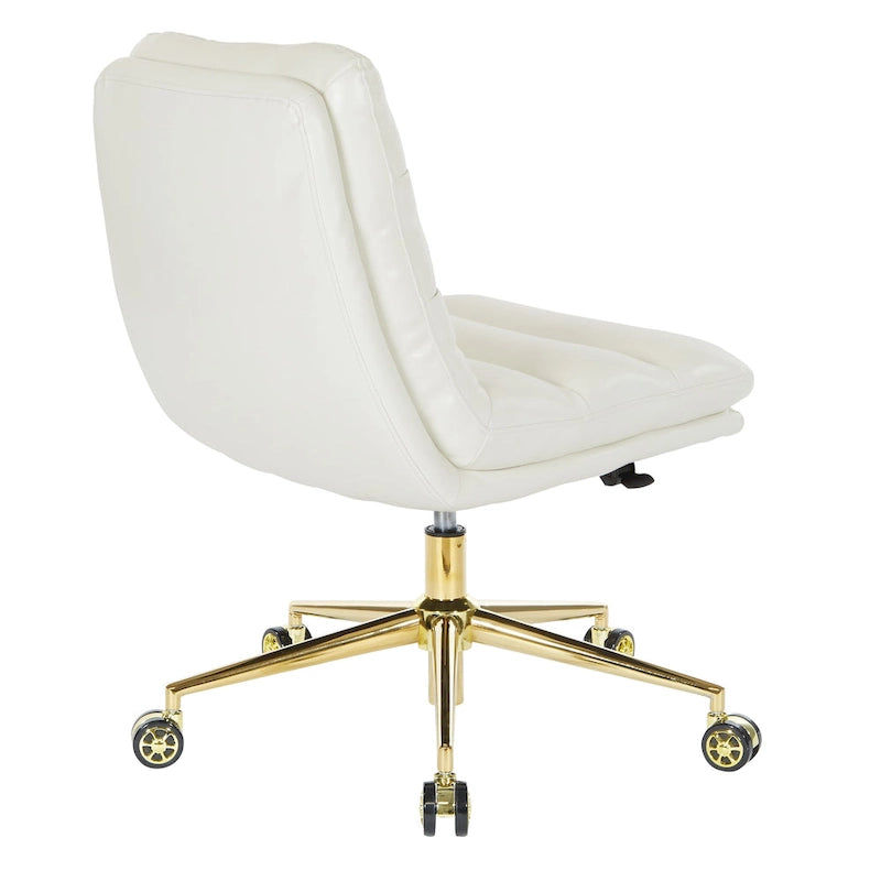 Chaise de bureau pivotante en similicuir