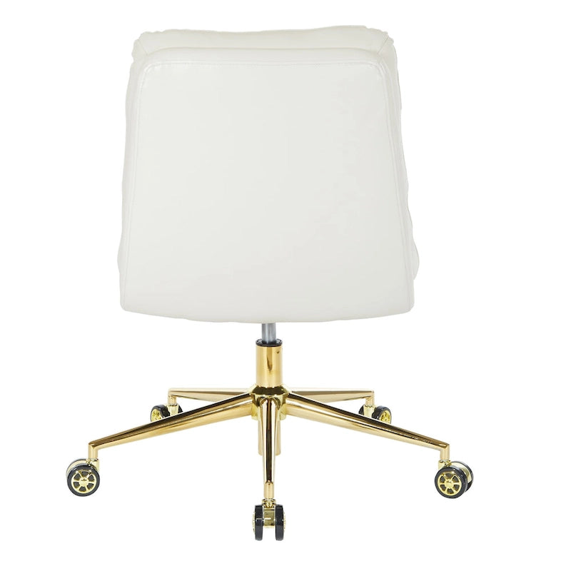 Chaise de bureau pivotante en similicuir