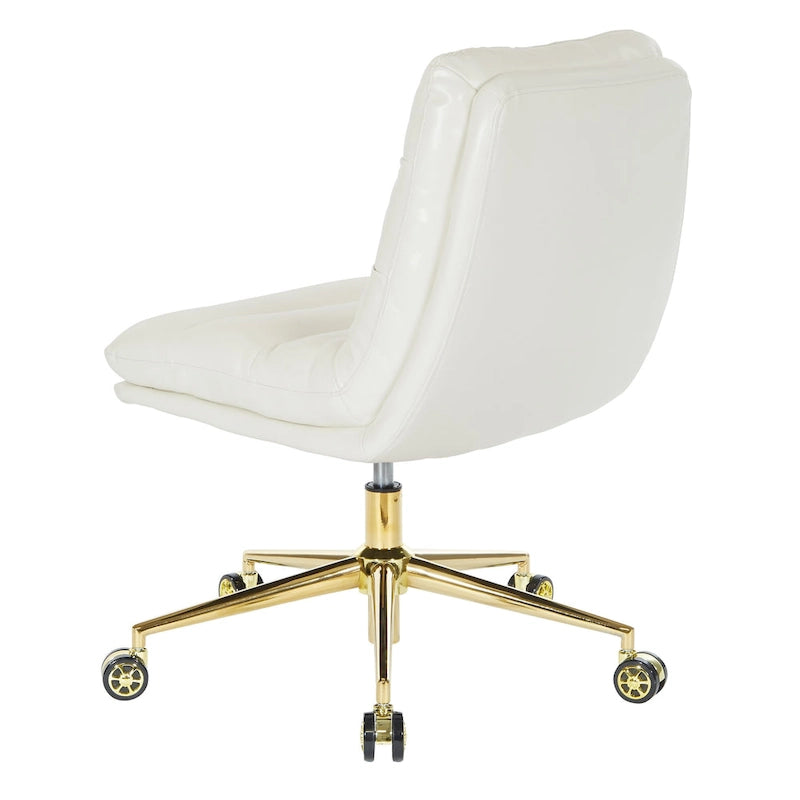 Chaise de bureau pivotante en similicuir